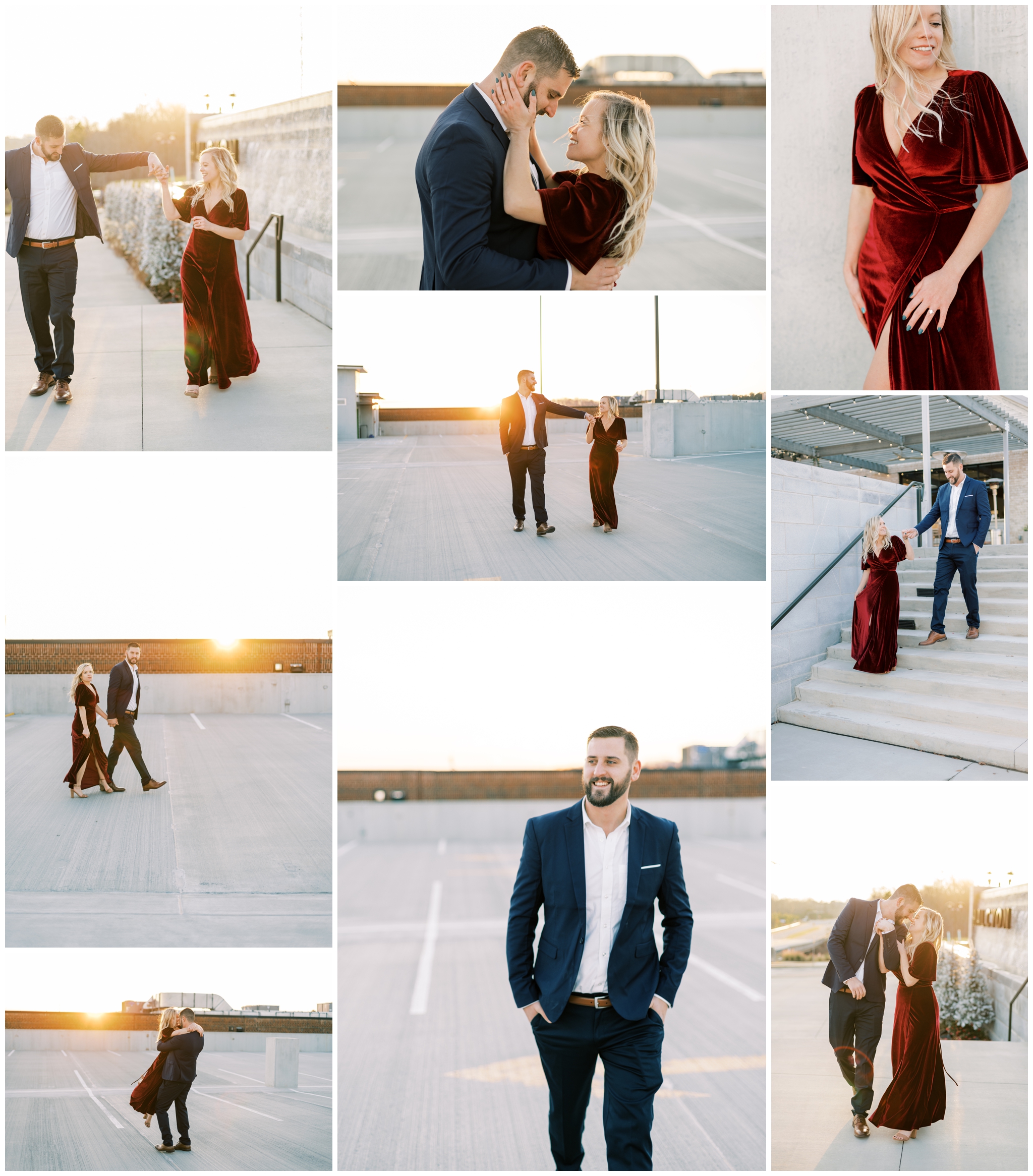 parking deck engagement photos cumming, ga