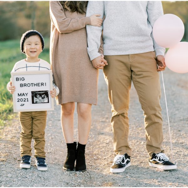 Cumming Family Photography | The sweetest baby announcement photo ever!