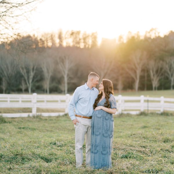 North GA Maternity Photographer | Mountain top and country field maternity photos