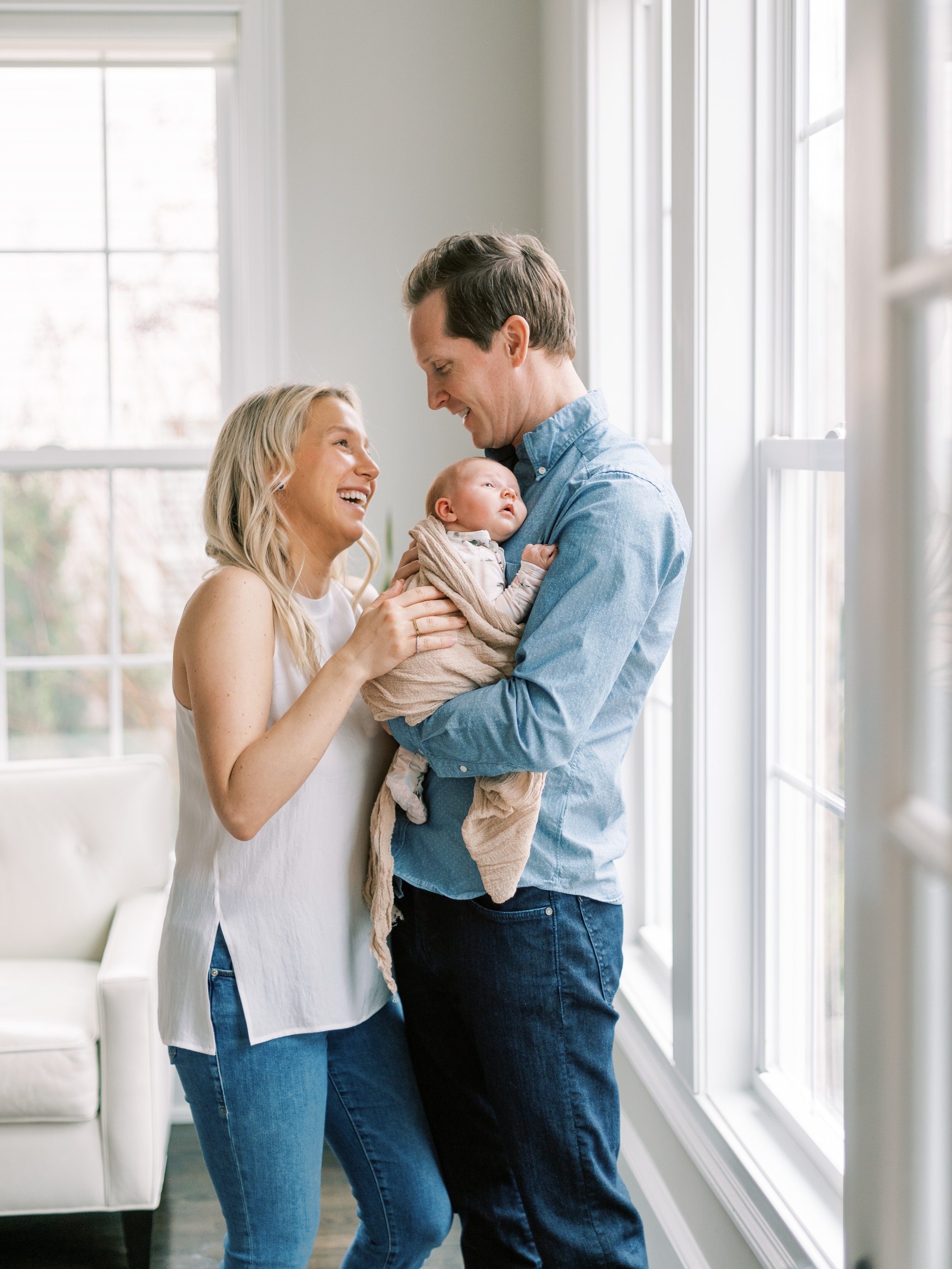 natural and casual lifestyle newborn session in Roswel, GA