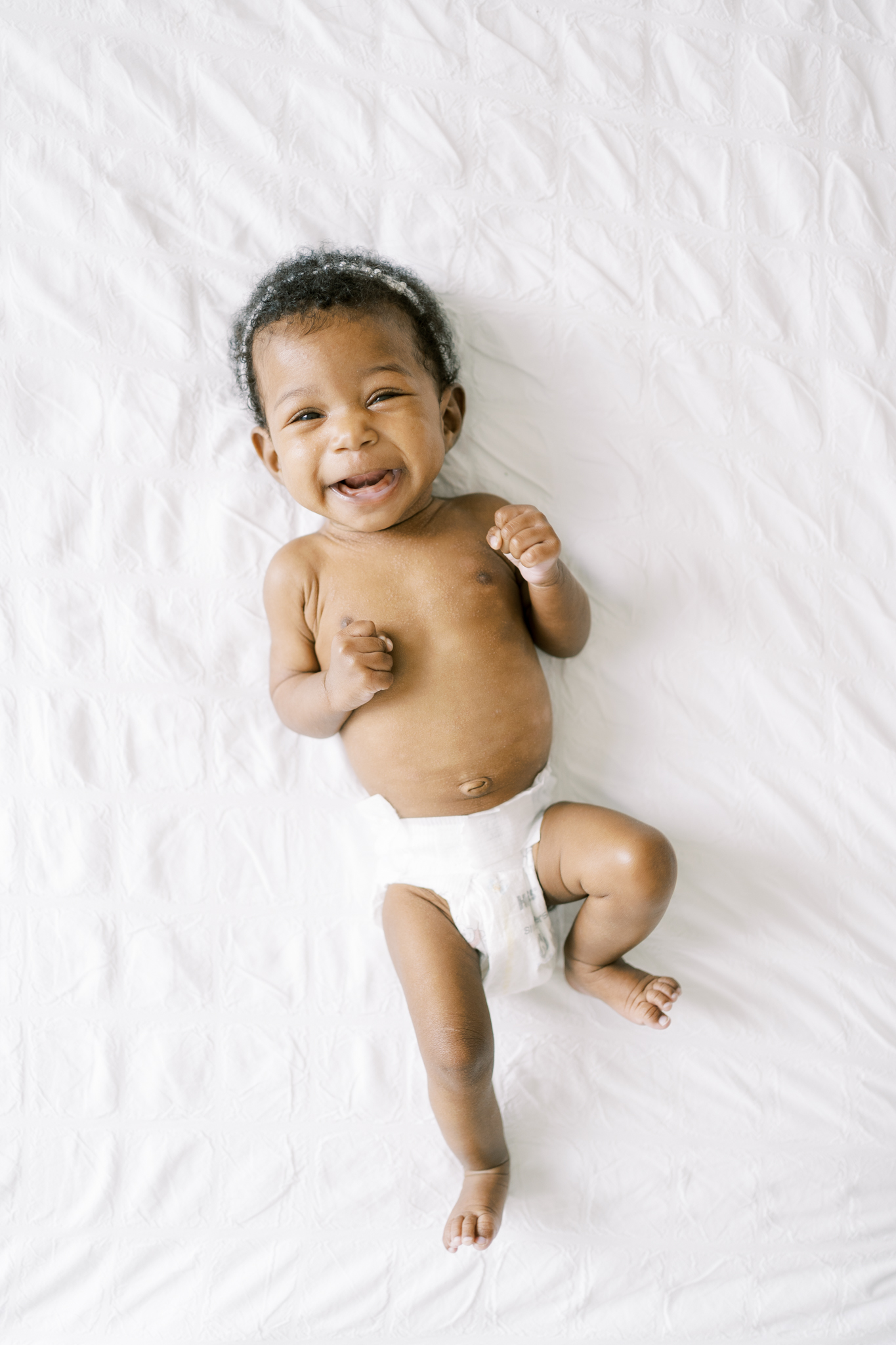 happy baby, lifestyle newborn photos in Atlanta, GA
