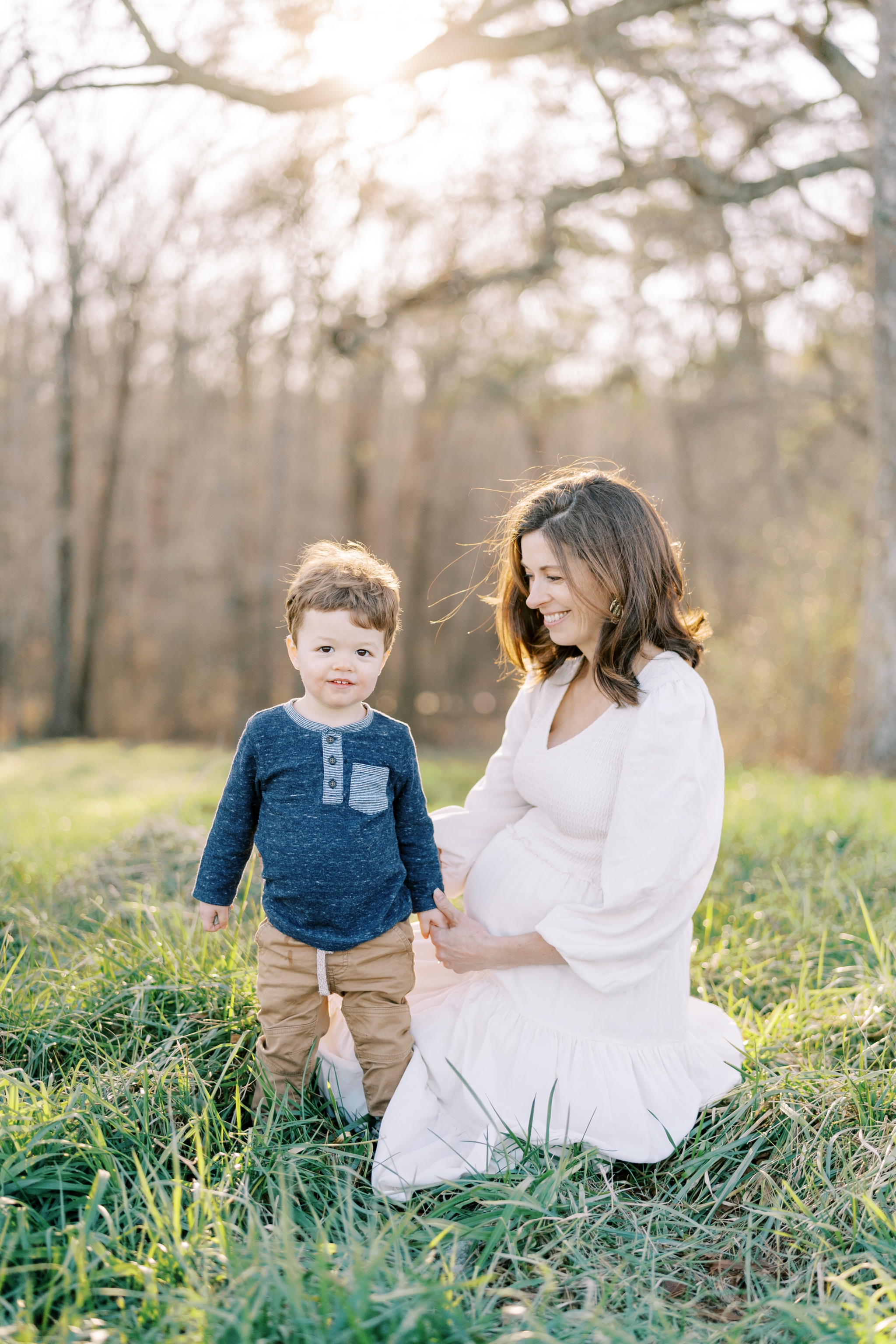 Natural Outdoor Maternity and Family Photos near Alpharetta, GA