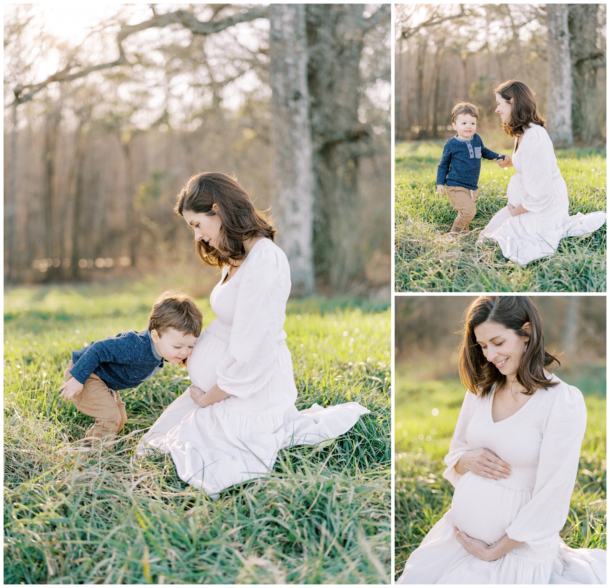 Natural Outdoor Maternity and Family Photos near Alpharetta, GA