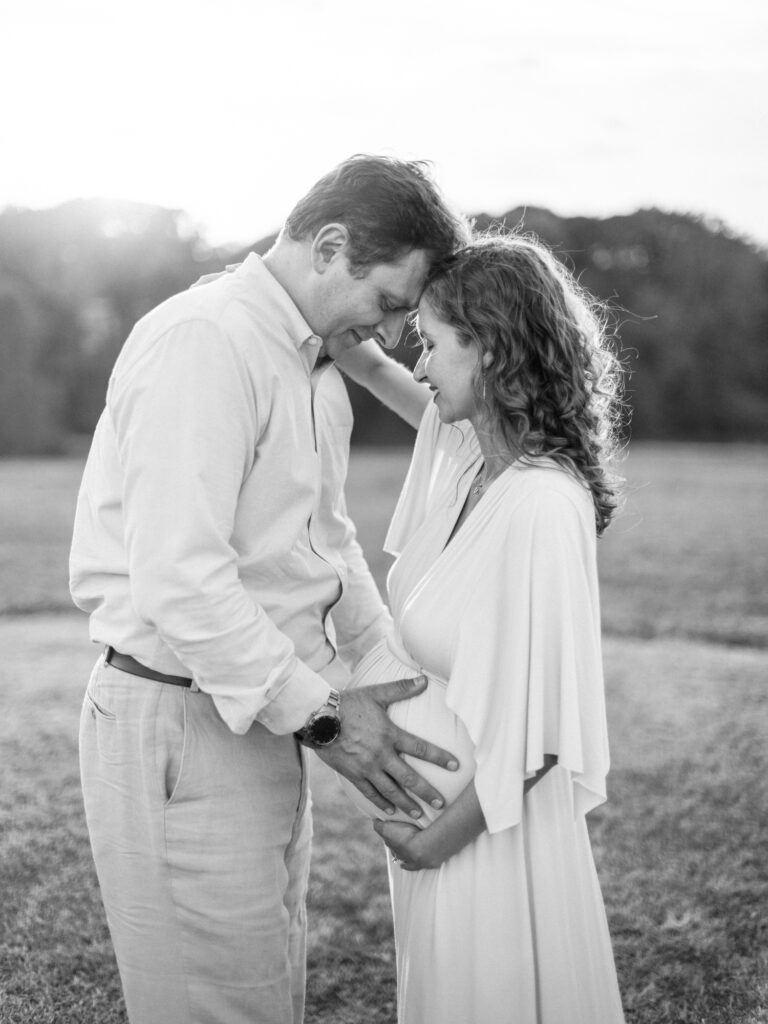 Natural maternity photography with husband in Cumming, GA